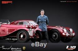 118 Young Enzo Ferrari VERY RARE! Figurine, NO CARS! For Alfa Romeo