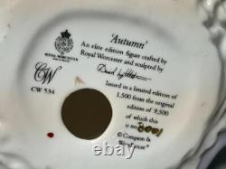 2001 Elite Limited Edition Royal Worcester AUTUMN Figurine Four Seasons RW4599