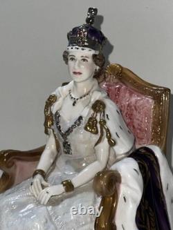 2002 Royal Worcester Queen Elizabeth II In Coronation Robes limited edition