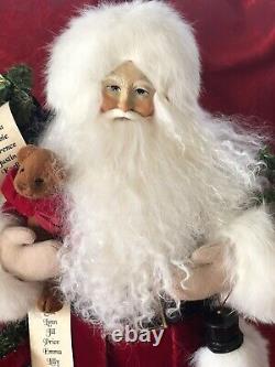 2004 Signed Lynn Haney Limited Edition Jingle Bell Santa #1244 With Booklet