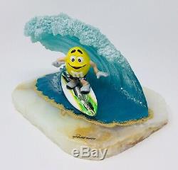 2006 Ron Lee Yellow M&M Surfing Signed Limited Edition /750 Sculpture Statue