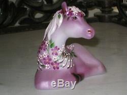 2019 Fenton HP Pegasus Raspberry Horse Pony Colt Animal Figurine Gse Le 11/28