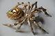 $595! Jay Strongwater Canary Diamond Jeweled Spider Clock Martina Ltd 350 Gold