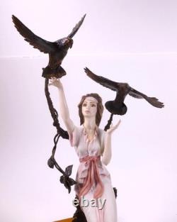 Albany Fine China Lucerne Woman With Birds Porcelain Figure Bronze Ltd Ed
