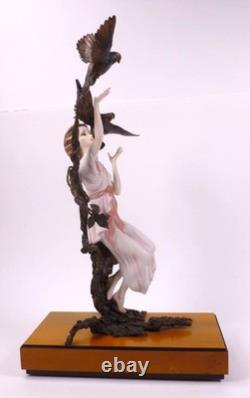 Albany Fine China Lucerne Woman With Birds Porcelain Figure Bronze Ltd Ed