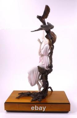 Albany Fine China Lucerne Woman With Birds Porcelain Figure Bronze Ltd Ed