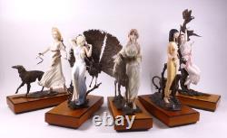 Albany Fine China Lucerne Woman With Birds Porcelain Figure Bronze Ltd Ed