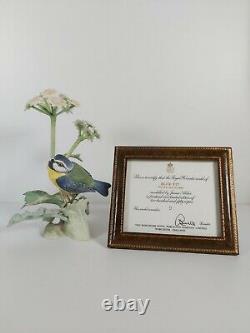 Albany Royal Worcester Limited Edition 9/500 Figurine Blue Tit Appr. 20cm Tall