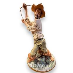 Antique Capodimonte Porcelain Figurine Limited Edition Fisherman Borsato Gandni