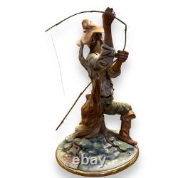 Antique Capodimonte Porcelain Figurine Limited Edition Fisherman Borsato Gandni