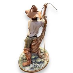 Antique Capodimonte Porcelain Figurine Limited Edition Fisherman Borsato Gandni