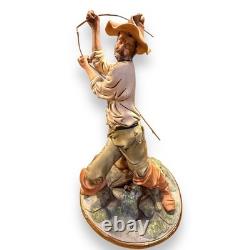 Antique Capodimonte Porcelain Figurine Limited Edition Fisherman Borsato Gandni