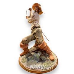 Antique Capodimonte Porcelain Figurine Limited Edition Fisherman Borsato Gandni