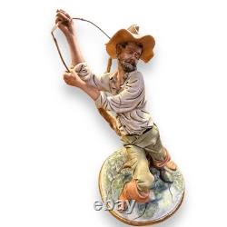 Antique Capodimonte Porcelain Figurine Limited Edition Fisherman Borsato Gandni