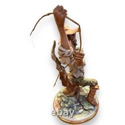 Antique Capodimonte Porcelain Figurine Limited Edition Fisherman Borsato Gandni