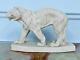 Antique Tiger Limited Edition Figurine Dwk Genuine Baccarat Craquelure White Old