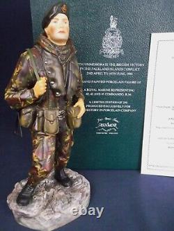 Ashmor china Worcestershire ROYAL MARINE Falklands Limited Edition figure B&C