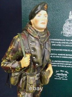 Ashmor china Worcestershire ROYAL MARINE Falklands Limited Edition figure B&C