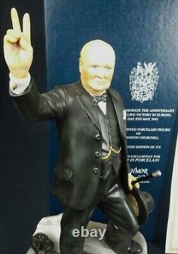 Ashmor china Worcestershire SIR WINSTON CHURCHILL Limited Edition figure B&C