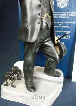 Ashmor china Worcestershire SIR WINSTON CHURCHILL Limited Edition figure B&C