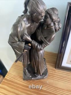 Avalon La Belle Dame Sans Merci Knight's Temptation Bronze Effect Figurine COA Avalon La Belle Dame Sans Merci Knight's Temptation Bronze Effect Figurine COA