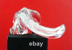 Baccarat Ltd Jungle Lying In Wait Panther Clear Crystal On Stand France New Box