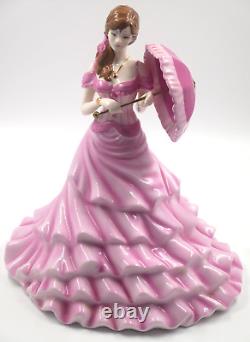 Beautiful Coalport Lady With Parasol Figurine A Spring Walk Limited Edition 10