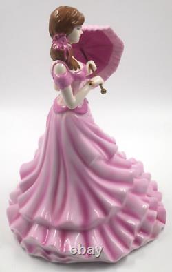 Beautiful Coalport Lady With Parasol Figurine A Spring Walk Limited Edition 10