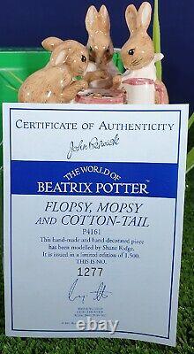 Beswick Beatrix Potter Flopsy Mopsy And Cotton-tail Ltd Edition Tableaux Rare