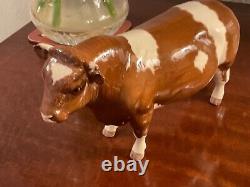 Beswick Collectors Club Very Ltd Edition Red Friesian Family Cow, Calf And Bull