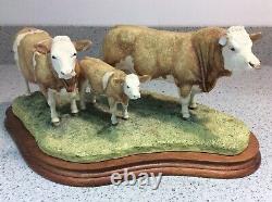 Border Fine Arts KIRSTY ARMSTRONG Signed Limited Edition SIMMENTAL FAMILY GROUP