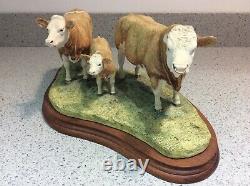 Border Fine Arts KIRSTY ARMSTRONG Signed Limited Edition SIMMENTAL FAMILY GROUP