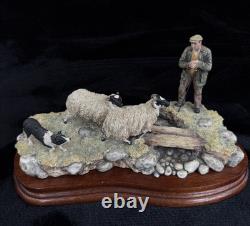 Border Fine Arts Limited Edition Sheepdog and Shepherd Figurine Resin Country
