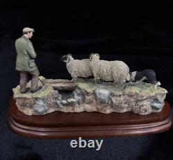 Border Fine Arts Limited Edition Sheepdog and Shepherd Figurine Resin Country