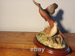 Border Fine Arts'Taking Flight' Limited Edition 1462/2500 Brace of Pheasants