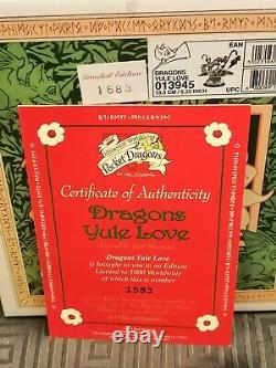 Boxed Limited Edition Pocket Dragon Figurine DRAGONS YULE LOVE with Certificate