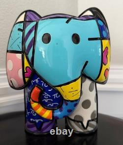Britto Signed-Limited Edition (#18 / 1200) India Elephant Figurine-Large 8 In