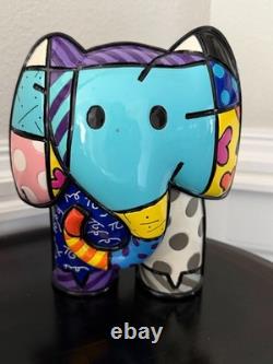Britto Signed-Limited Edition (#18 / 1200) India Elephant Figurine-Large 8 In