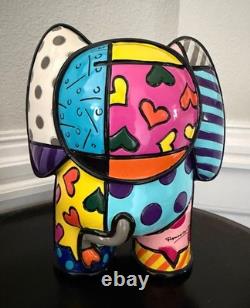 Britto Signed-Limited Edition (#18 / 1200) India Elephant Figurine-Large 8 In