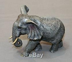 Bronze Bull Elephant Figurine Sculpture Statue Limited Edition SignedAwesome