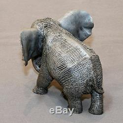 Bronze Bull Elephant Figurine Sculpture Statue Limited Edition SignedAwesome