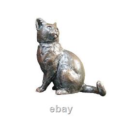 Bronze Cat with Collar Sitting Ltd Ed 150
