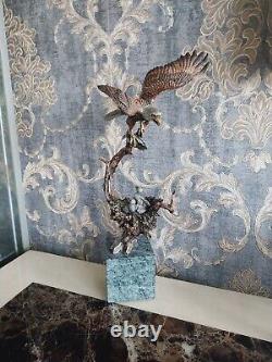 Bronze Kitty Cantrell Eagle Sculpture'Sunday Brunch' Limited Edition Figurine