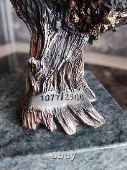 Bronze Kitty Cantrell Eagle Sculpture'Sunday Brunch' Limited Edition Figurine