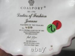 COALPORT BOXED LADIES OF FASHION FIGURINE, JOANNE, PERFECT 8.5 INCH LTD Edition