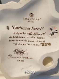 COALPORT Christmas Parcels FIGURINE, Limited Edition 350/950 Bone China CW 669