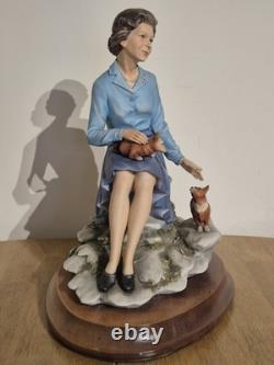 Capo di Monte Silver Jubilee 1977 Queen & Corgis Figurine No. 4/100 COA