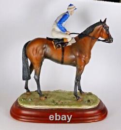 Capodimonte Horse & Jockey Racehorse By Cortese Limited Edition