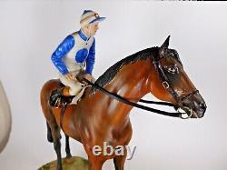 Capodimonte Horse & Jockey Racehorse By Cortese Limited Edition