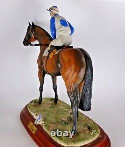 Capodimonte Horse & Jockey Racehorse By Cortese Limited Edition